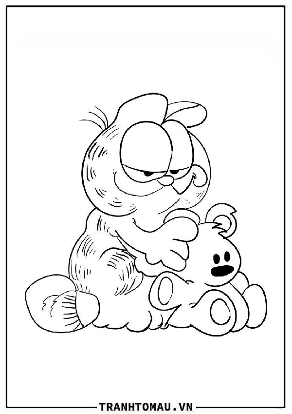 Sưu tập những mẫu tranh tô màu Chú Mèo Garfield đẹp nhất bé nào cũng "mê tít"