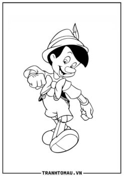 Tranh Tô Màu Cậu Bé Người Gỗ Pinocchio